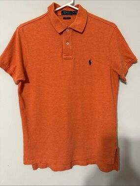 Polo by Ralph Lauren Orange Short-Sleeve Polo with Navy Polo Logo